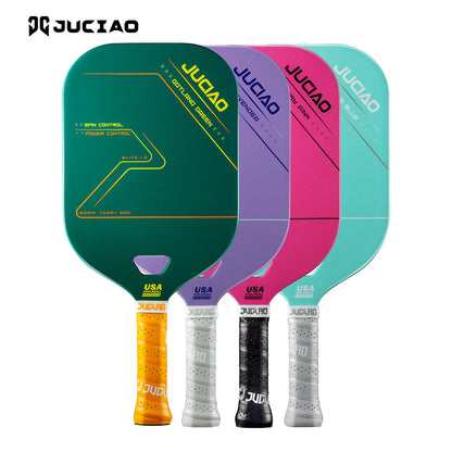 JUCIAO T800 Carbon Fiber Pickleball Paddle With Aero Throat  USAPA Approved 20MM Thermoformed Pickleball for Power & Control
