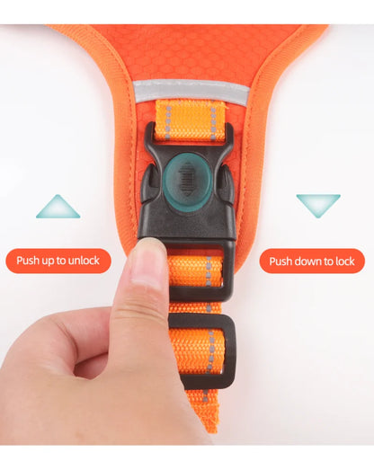 Reflective Dog Chest Strap Pet Leash Vest Type Explosion-proof Flushing Puppy Chest and Back Pet Products