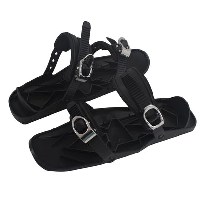 Portable Ski Boots Skiing Shoes Mini Ski Skates For Snow Short Skiboard Snowblades