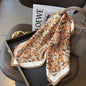 Square imitation silk scarf scarf for women multi-functional multi-floral silk texture scarf