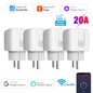 Tuya Smart Socket EU16A/20A Wifi Smart Plug With Power Monitoring Smart Life APP Remote Control Support Google Assistant Alexa