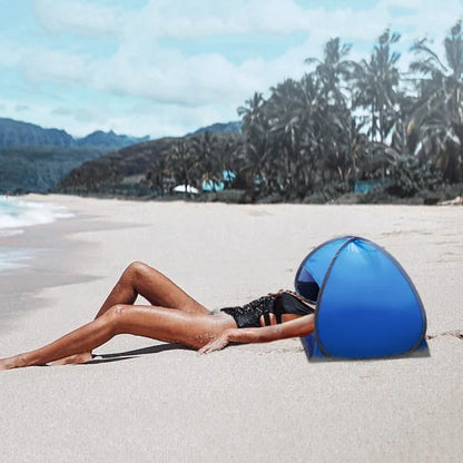 Beach Headrest Sunshade Tent UV-protecting Sunshelter Automatic Opened Portable Outdoor Camping Sunshade Tent For Adults Kids
