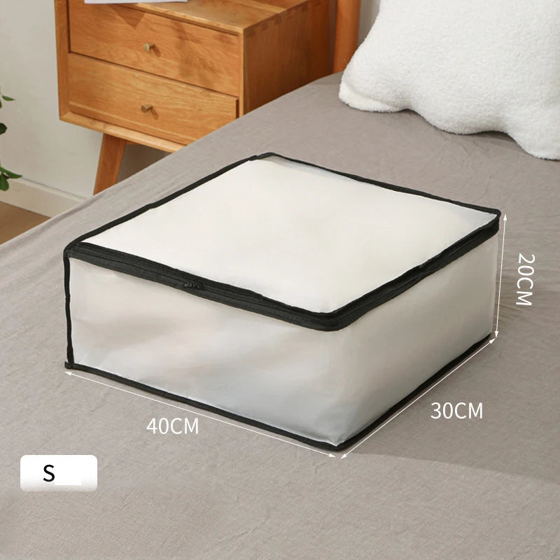 Underbed Storage Bag Foldable Quilt Bag Wardrobe Clothes Storage Box Dustproof Organizer Large Capacity Quilt Storage Bag