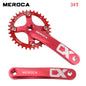 MEROCA Bicycle Crank Chainwheel 104BCD Bike Crankset Aluminum Alloy with Bottom Square Hole 170mm Crank 32/34/36/38/40/42T Plate