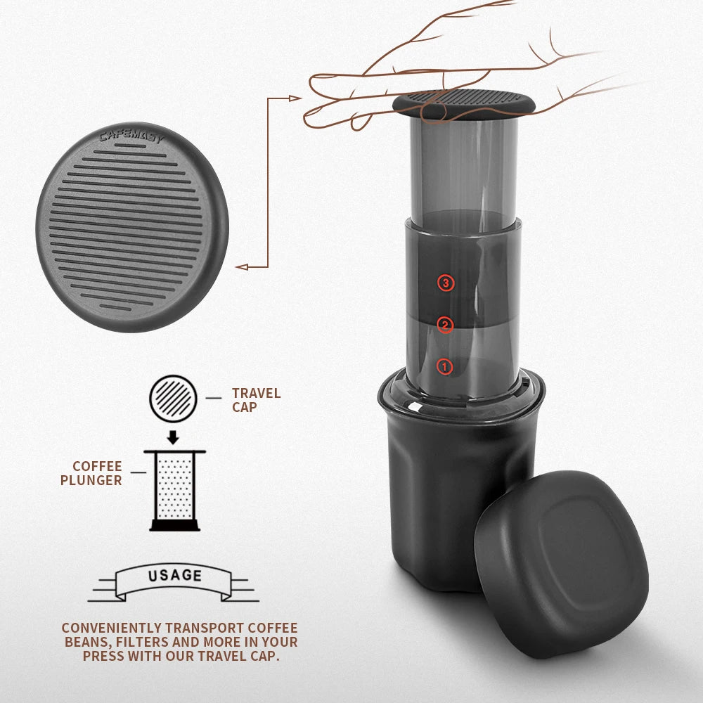 New 250ml Espresso Coffee Maker Machine Portable Cafe French Press Coffee Pot With Filter Paper Kit Bar Set For AeroPres