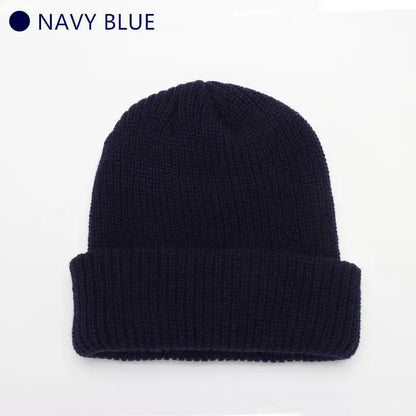 Winter Warm Beanies Casual Short Thread Hip Hop Hat Adult Men Female Knitted Skull Cap Elastic Unisex