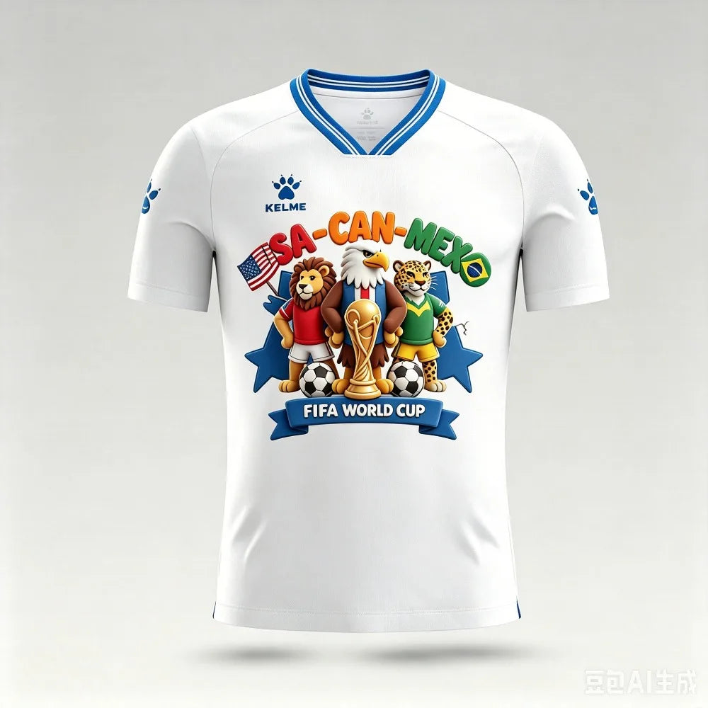 KELME USA-Mexico-Canada World Cup Summer Men's Short-Sleeve T-Shirt – A Best-Selling Collaborative Design