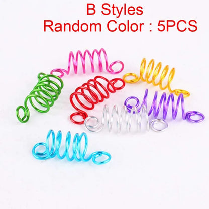 5Pcs Golden Silver Viking Spiral Charms Hair tubes Braid Dread Dreadlock Beads Clips Cuffs Rings Jewelry Hair Accessories woman