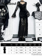 Halloween Gothic Grunge Punk Women Dress Long Sleeve Lace Slim Black Dresses 2025 New Y2K Harajuku Lolita Fairy Core Party Dress