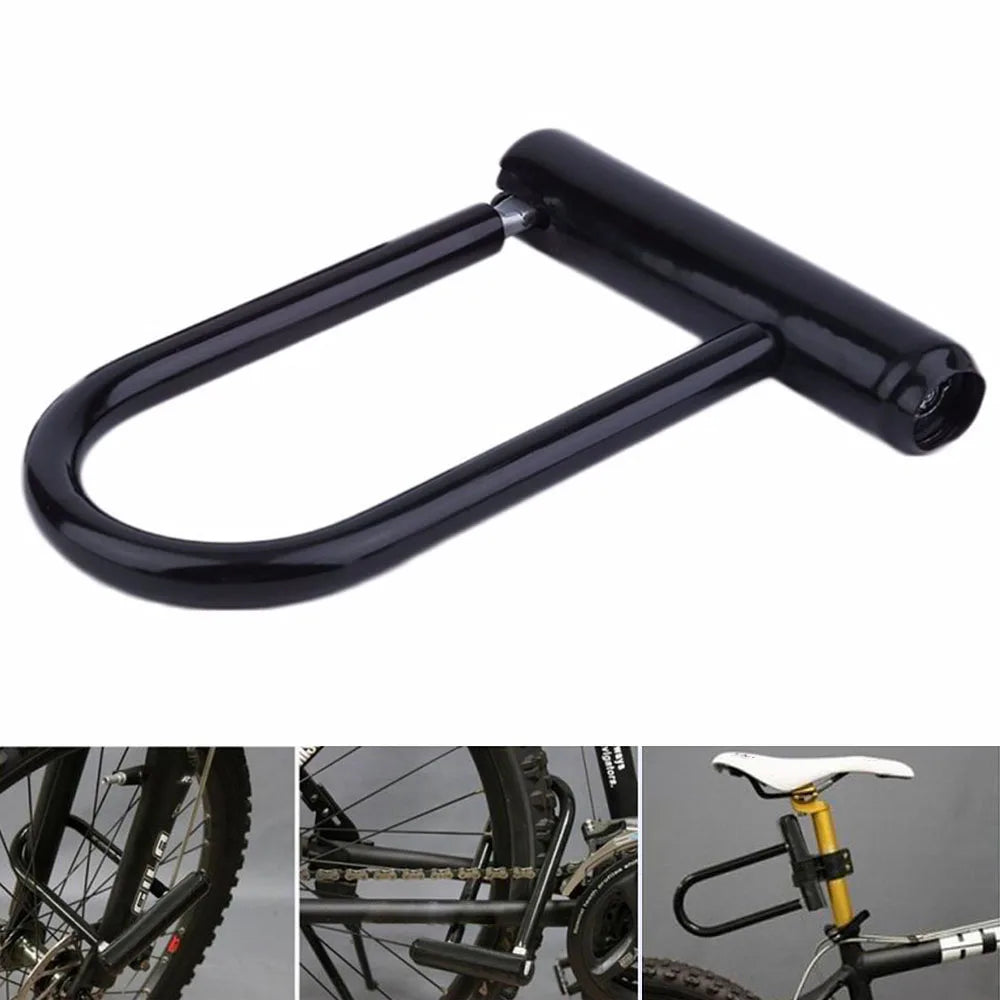 Bicycle U Lock Portables MTB Road Mountain Bike Wheel Lock Steel Anti-theft Safety Motorcycle Scooter Cycling Bicycle Accessorie