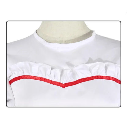 Movie Annabel Cosplay Costume For Women Kids Adult Halloween Costumes And Wig Horror Scary Fancy White Dress Outfits MN13
