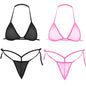 2PCS Women Sexy Lingerie Sets Ultra-thin Mesh Wirefree Bra Set Lingerie Ultra Hot Women's Transparent Exotic Underwear Sets