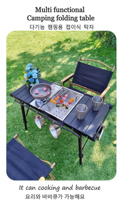 Lohascamping Camping Table IGT Folding multifunctional IGT table Full set roll Brazier table adjustable Desktop burner bbq table