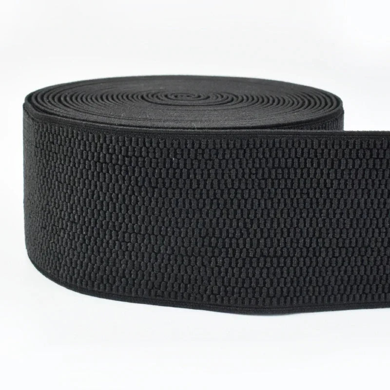 1-5M Meetee 2.5-10cm Black Elastic Bands Stretch Rubber Webbing Tapes for Skirt Waistband Belt DIY Clothing Sewing Accessories