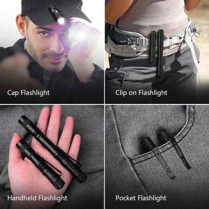 Small Mini LED Flashlight Handheld Pen Light Flashlight Tactical Pocket Torch PenLight with Clip Led Pen Flashlight