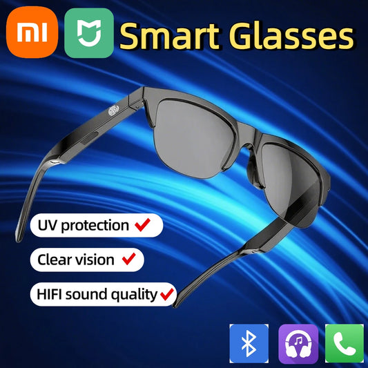 Xiaomi MIJIA Smart Sunglasses Glasses Waterproof Anti-UV Bluetooth Call Outdoor Sports Headphones HIFI Blue Light For Men Women