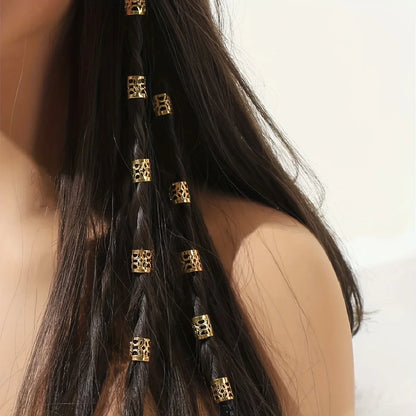 40pcs Loc Hair Jewelry for Braids Hippie Style  Alloy Braid Hair Ring for Girls Women Dreadlock Hair Accessories