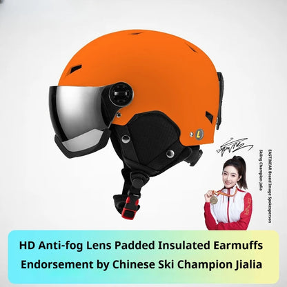 Eastinear Snowboard helmet Ski Helmet Men Snow Goggles In One Anti-Impact For Adult Women Ski Skateboard Snowboard Safety Helmet