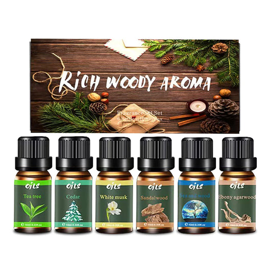 6-Piece Essential Oil Set with 6 Fragrance Options -Oils for Aromatherapy, Used For Diffuser Aroma