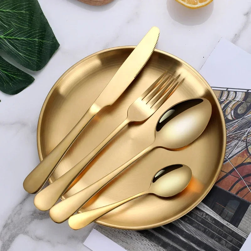 11 Pcs/lot Picnic Tableware Kit Portable Stainless Steel Knife Fork Spoon Plate Cutlery Set Outdoor Travel Camping Equipment