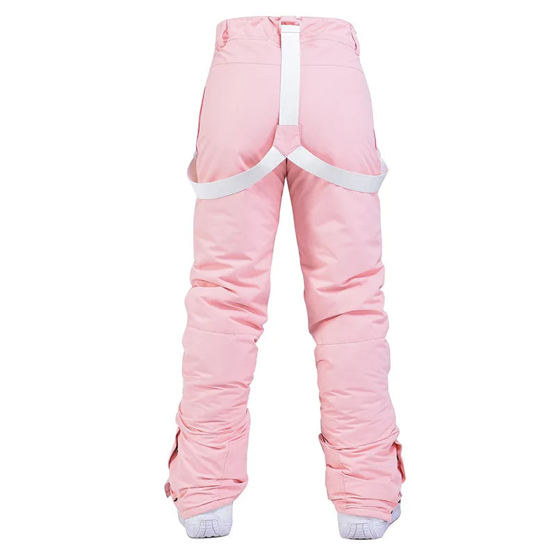 Cheap Women's and Men's Ice Snow Pants Outdoor Snowboarding Clothing Strap Trousers Skiing Suit Wear 10K Waterproof