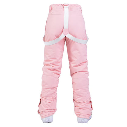 Cheap Women's and Men's Ice Snow Pants Outdoor Snowboarding Clothing Strap Trousers Skiing Suit Wear 10K Waterproof