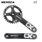 MEROCA Bicycle Crank Chainwheel 104BCD Bike Crankset Aluminum Alloy with Bottom Square Hole 170mm Crank 32/34/36/38/40/42T Plate