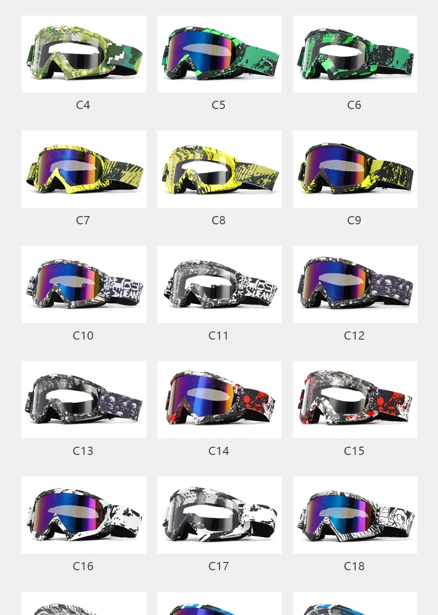 Newest Motocross Glasses Motorcycle Sunglasses Man MTB ATV Mask Windproof Protection Skiing Cycling Racing Off-Road Goggles