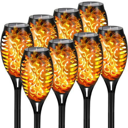 12LED Solar Flame Light Outdoor,Waterproof 12LEDs Torches Landscape Lamp for Outdoor Courtyard Garden Yard,Halloween Decorations