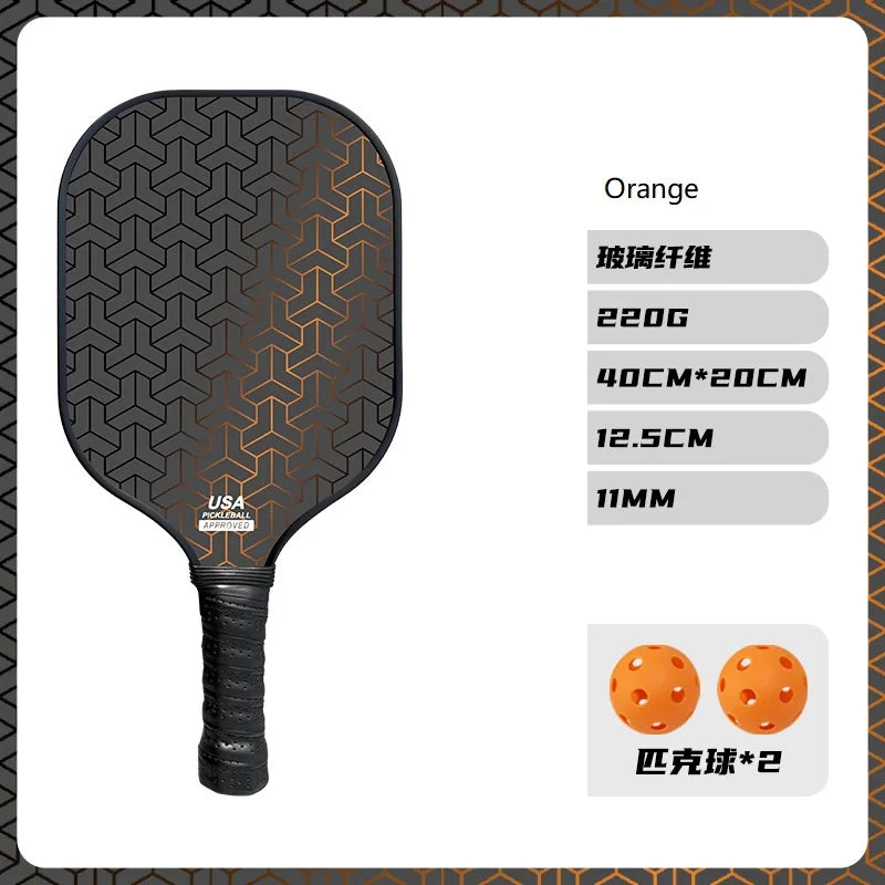 (1pcs) Cheap Fiberglass Pickleball Racket PP Honeycomb Core Pickle Ball Paddle With 2 Balls