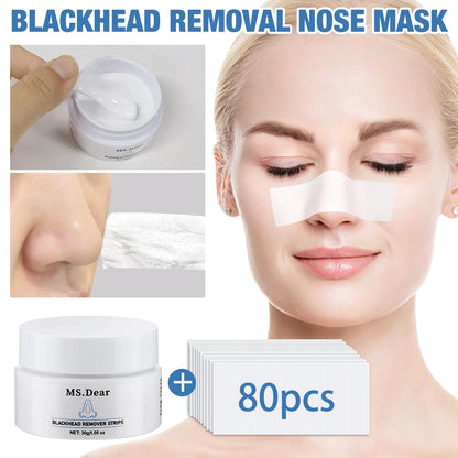 Nose Blackhead Remover Cream Pore Strip Tearing Mask Peeling Acne Cleaner Nasal Patch Black Dots Deep Deaning Skin Care Makeup