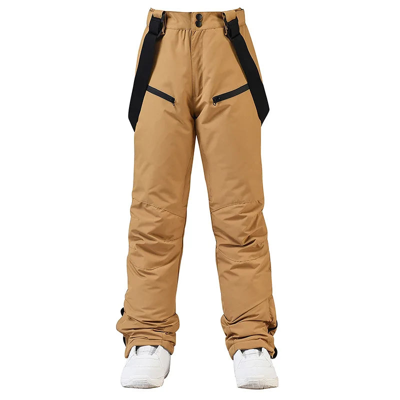 Women's and Men's Ski Pants Windproof Waterproof Snowboarding Pants Winter Outdoor Warm Snow Sports Pants Men Women Skiing