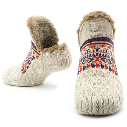 Men Women Winter Indoor Home Slippers Socks Non Slip Bedroom Sleeping Sock Warm Thermal Slipper Socks Soft for Christmas