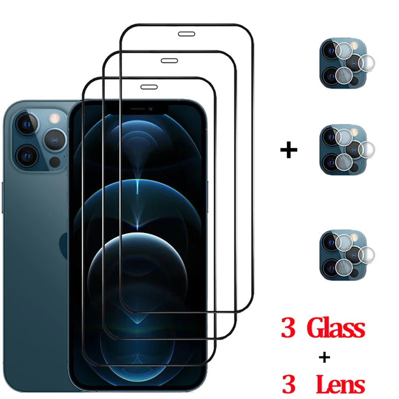 100D Protective Glass For iPhone 16 15 14 13 12 11 Pro Max Cristal Templado iPhone14 ProMax Screen Protector iphon 15 14 Pro Tempered Glass Apple 14 Plus 13 Mini Front Film i Phone 14 Pro Max Camera Lens