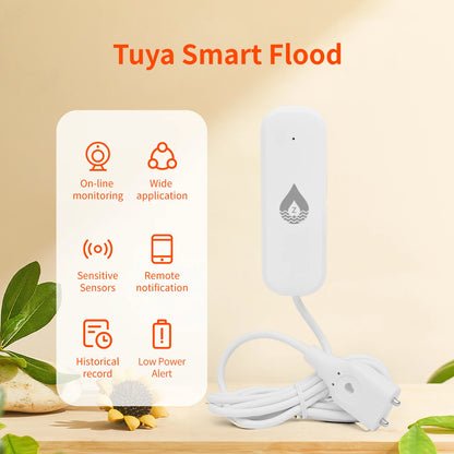 Tuya WiFi/Zigbee Water Sensor Underground Water Level Leak Detector Smart Home Security APP Remote Monitor Security Protection