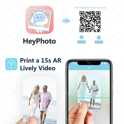 MT53 Color Photo Portable Printer Mobile Phone Mini Handheld Pocket Wifi Bluetooth Printing Machine 2x3 inch Sticky-Backed Paper