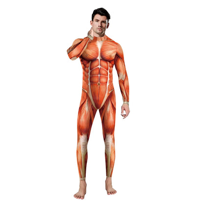 Women's Halloween Horror Role Bloodstained Jumpsuit Scary Cosplay Costume Bodysuit Uniform for Party