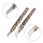 Leopard Eyelash Tweezers Stainless Steel High Quality Lash Tweezer For Lashes Extension Anti-Static 3D Accurate Clip Makeup Tool