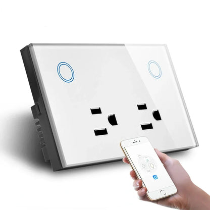 Melery WIFI Smart Wall Socket US Electrical Plug Outlet Power Monitoring Touch Switch Wireless Remote,Alexa Google Home Kitchen