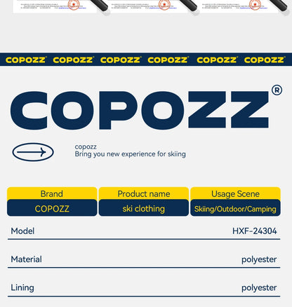 COPOZZ Skiing Coats Winter Warm Women Men Tracksuit Hooded Sports Snowboard Jacket Mountain Female Outwear Windproof Ski Clothes