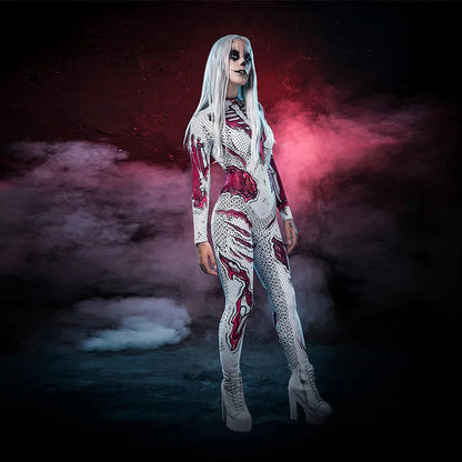 Adult Halloween Costume Cosplay Scary Skeleton Skull Clothing Carnival Party Zombie Costumes Jumpsuit Full Sets Unisex Bodysuit