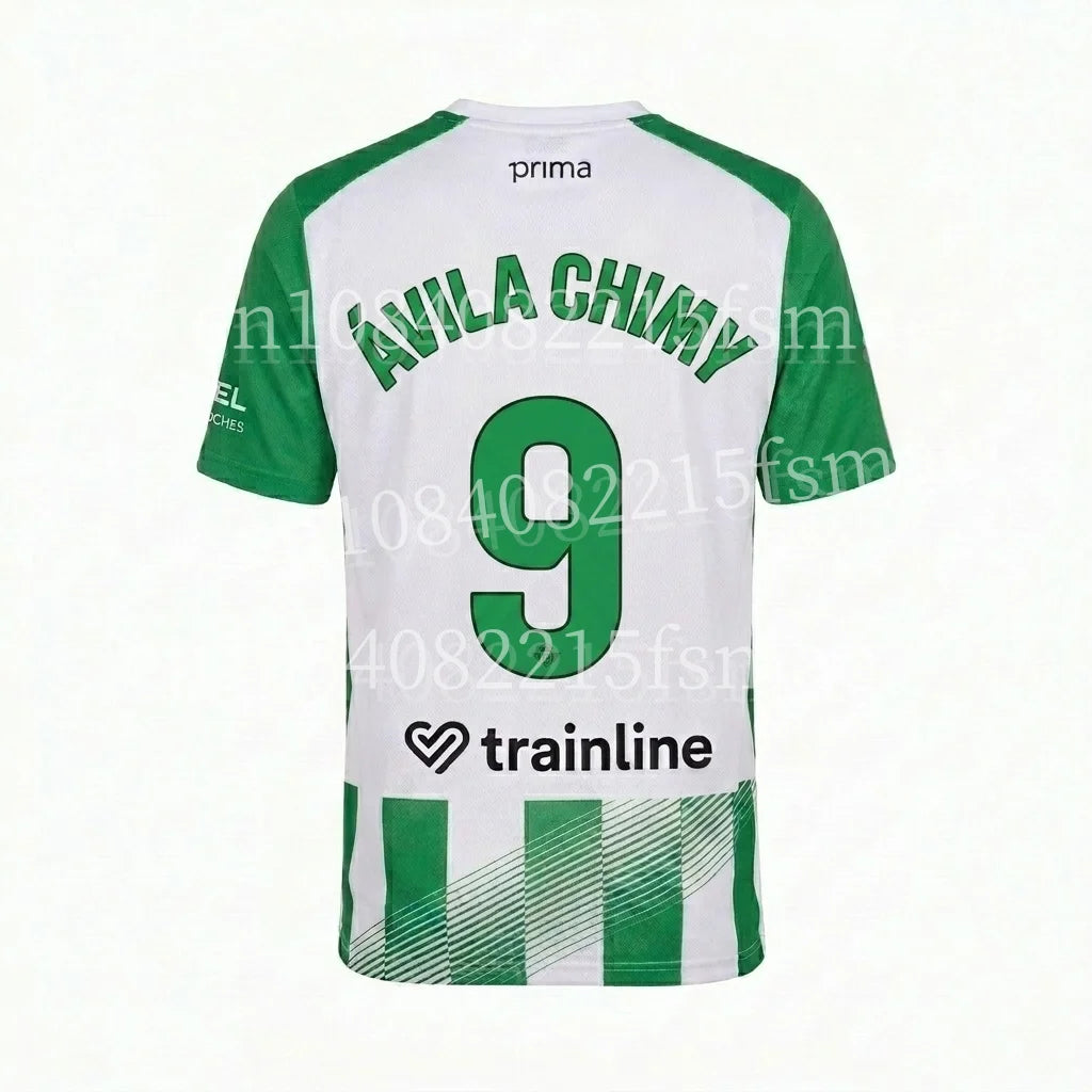 2026/27Men Green White Striped Soccer Jersey Short Sleeve Quick Dry Football Shirt Breathable Sports Shirt Team Training Uniform