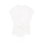 TFMLN Fashion Women's Trouser Suits Sleeveless V-Neck Top With Belt Straight Pants Sets 2025 Spring Summer Commuter 2 Piece Set
