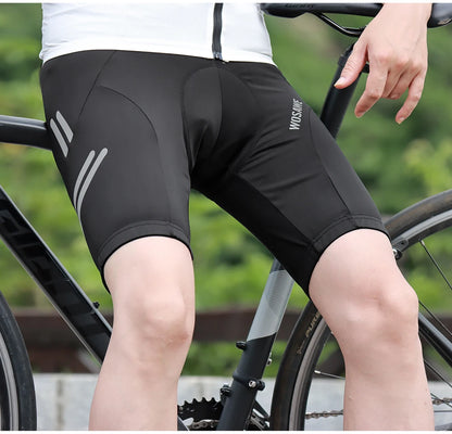 WOSAWE Men Cycling Tights Autumn Long Pants Shockproof Padded Tight Fitting MTB Bike Downhill Mountain Bicycle Leggings