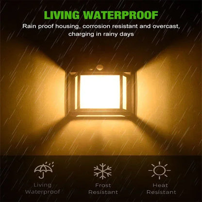 Solar-Powered Motion Sensor Light, LED,Waterproof, Outdoor WallLight, 