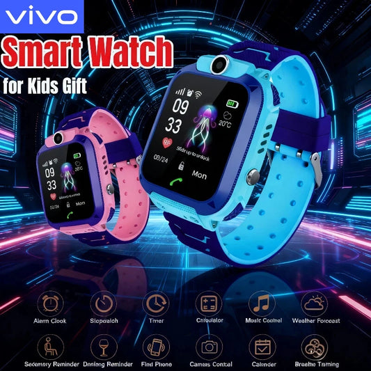 VIVO Kids Smart Watch SOS Antil-lost GPS Location Camera Sim Card Call Waterproof Smart Watch For Android Ios Kids Gift 2025 New