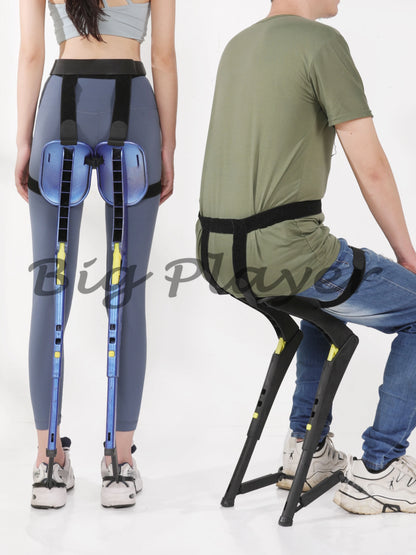 Invisible Folding Stool Seat, Fishing, Stand Guard Outdoor
