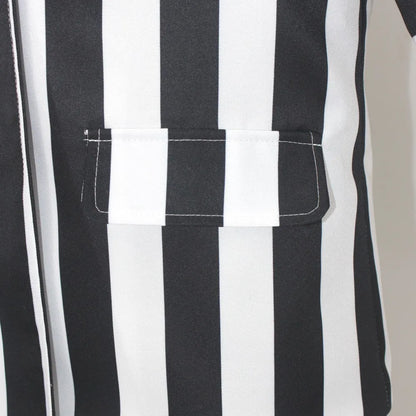 Anime Cosplay Beetle Juicee Men Black and White Striped Suit Scary Halloween Costumes Tie Shirt for Cosplay Party