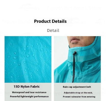 3F UL GEAR Sleeve Raincoat Lightweight Windproof and Waterproof PU5000mm 3D Silicon Coating Fabric About 180g Nylon Polyester