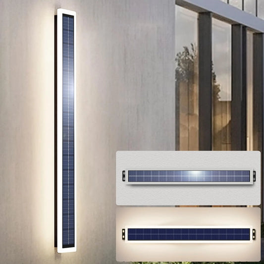 Solar Lights for Outside, Battery Operated Wall Lamps 10W Waterproof Lighting Modern 60cm Long Solar Wall Lights for Porch Patio